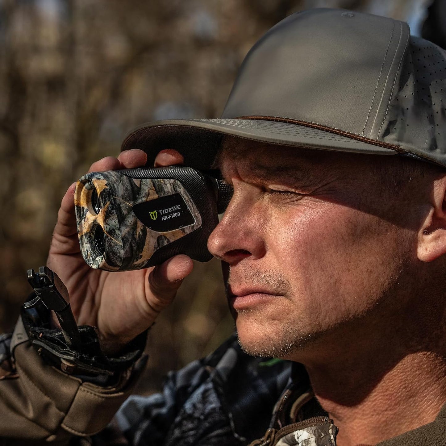 Hunting Rangefinder with Rechargeable Battery, 700/1000Y Camo Laser Range Finder 6X Magnification, Distance/Angle/Speed/Scan Multi Functional Waterproof Rangefinder with Case