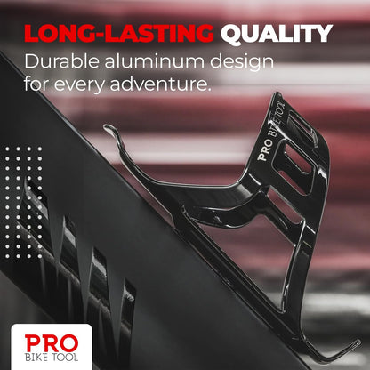 Bike Water Bottle Holder, Black or White Gloss, Secure Retention System, No Lost Bottles, Lightweight and Strong Bicycle Bottle Cage, Quick and Easy to Mount, Great for Road and Mountain Bikes