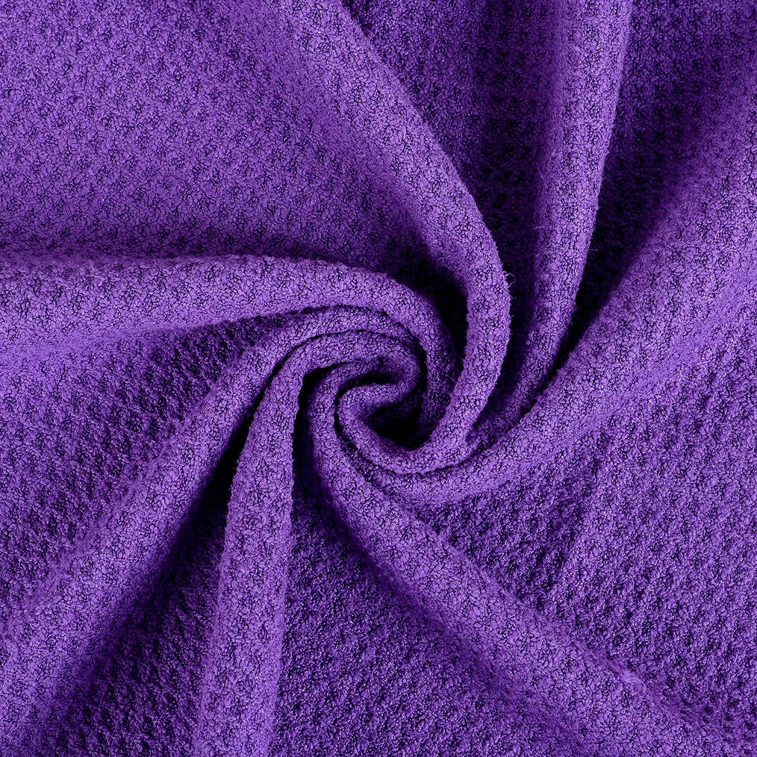 Microfiber Golf Towel, 16" X 24", Waffle Pattern Design with Carabiner Clip, Super Absorbent, Tri-Fold Large Golf Ball Towels, Golf Bag Accessories for Men and Women, Golf Gift（Purple）
