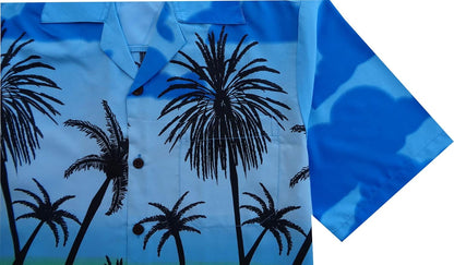 Tropical Beach Shirts for Men: Casual Vacation Wear in Light Blue