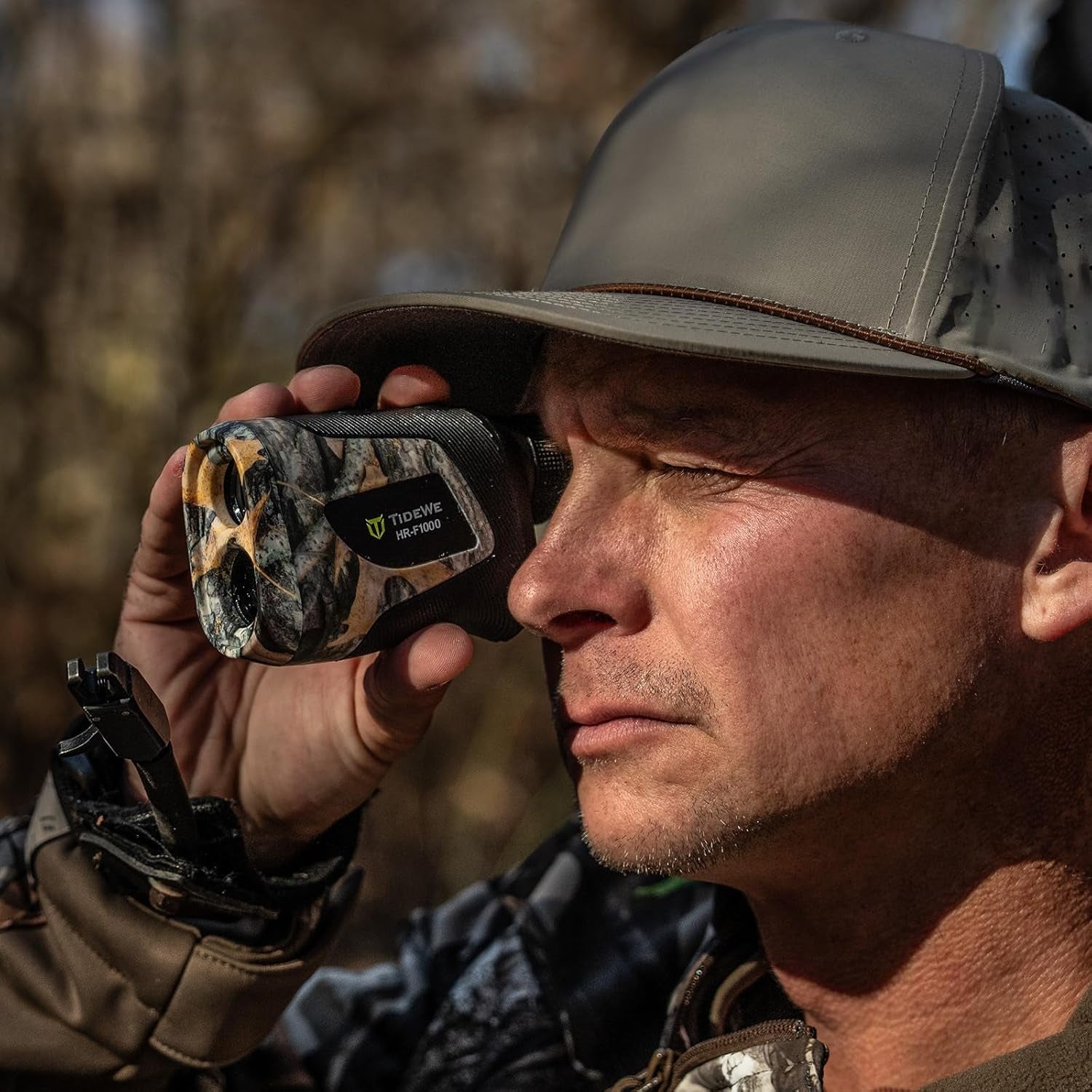 Hunting Rangefinder with Rechargeable Battery, 700/1000Y Camo Laser Range Finder 6X Magnification, Distance/Angle/Speed/Scan Multi Functional Waterproof Rangefinder with Case
